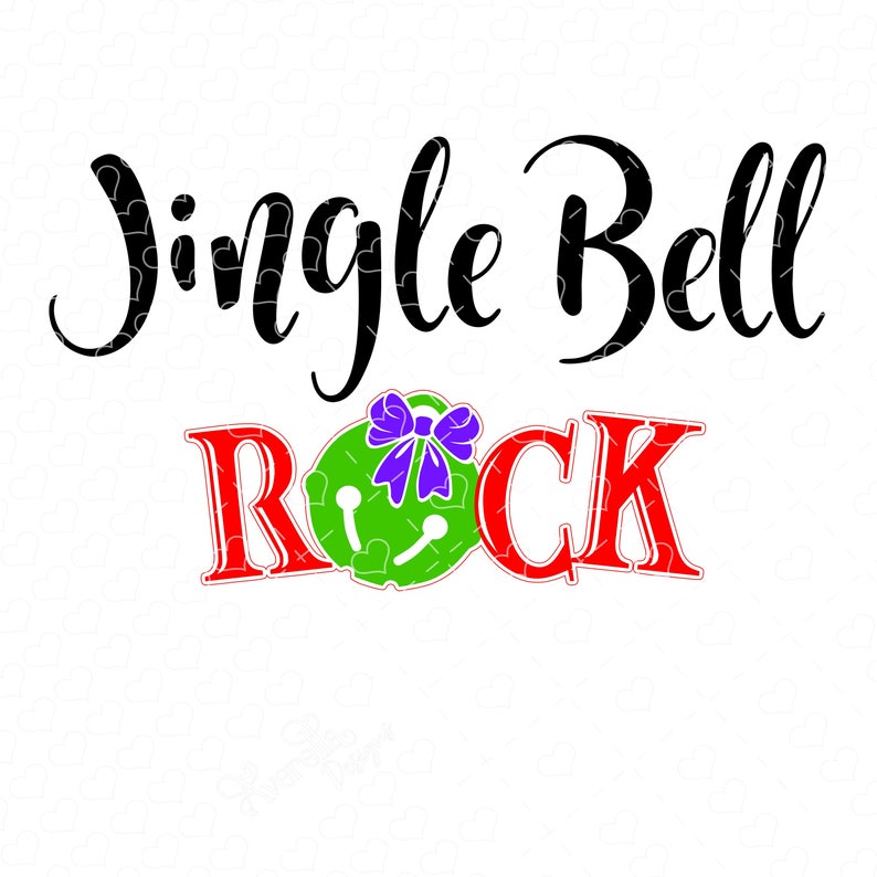 Jingle Bell Rock 2 Word Art SVG cut file Etsy