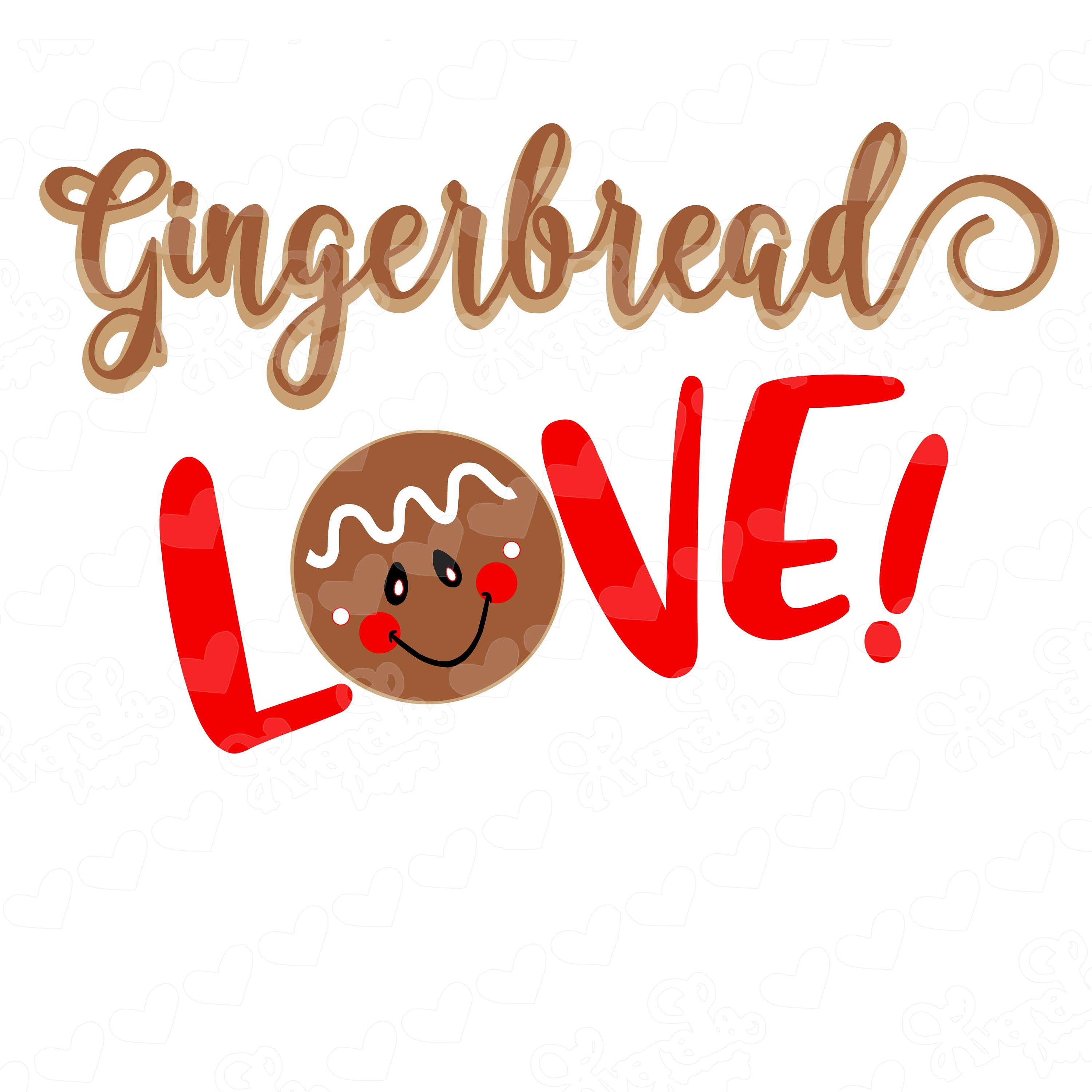 Gingerbread Love Word Art SVG Boy and Girl | Etsy