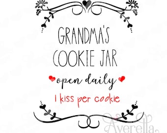 Grandma's Cookie Jar Open Daily 3 Design Bundle SVG