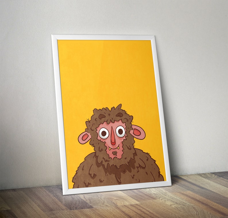 Biggy the Bigfoot Colourful Fluffy Yeti Print image 4