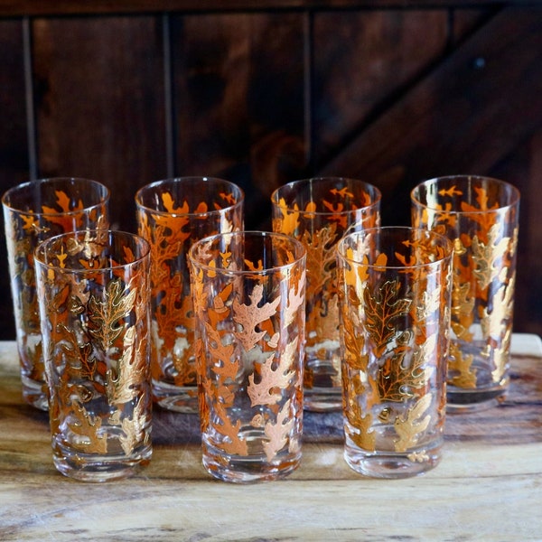 Gold Leaf Glasses Etsy