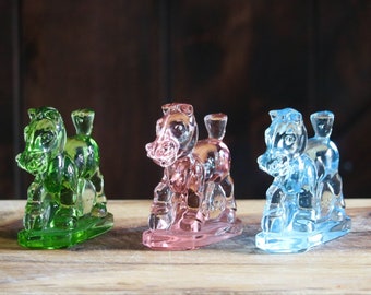 Vintage Imperial Glass Plug Horse Figurine, Spring Decor, Heisey Mold, CHOOSE ONE! Stylized Sparky the Horse, Elegant Kitsch, Collector Gift