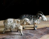 Vintage Cast Iron Coin Bank, Farmhouse Decor, Choose One Retro Sheep, Still Metal Ram, Animal Theme Piggy Bank, Host Gift, Rustic Mantel