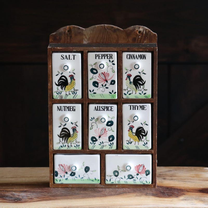Retro Spice Rack Vintage Spice Rack - Etsy