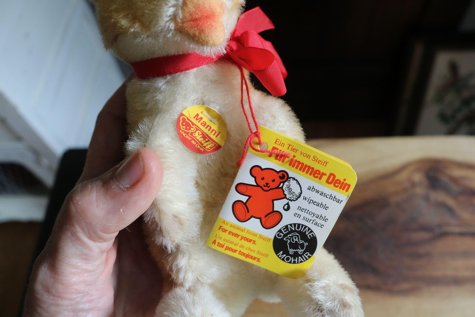 Steiff Brown Rabbit Little Vintage Steiff Plush Bunny, Cute Stuffed Animal, 10