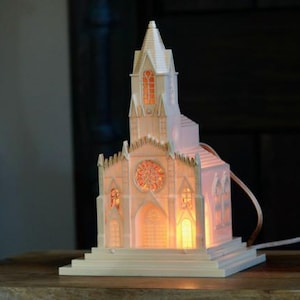 Vintage Plastic Light up Church - Etsy