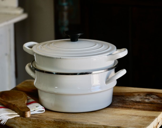 Vintage Le Creuset Double Boiler Retro Kitchenalia Small Etsy