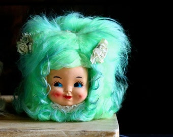 Kitsch Retro Vintage Dimple Doll Baby Blue Tissue Box Cover