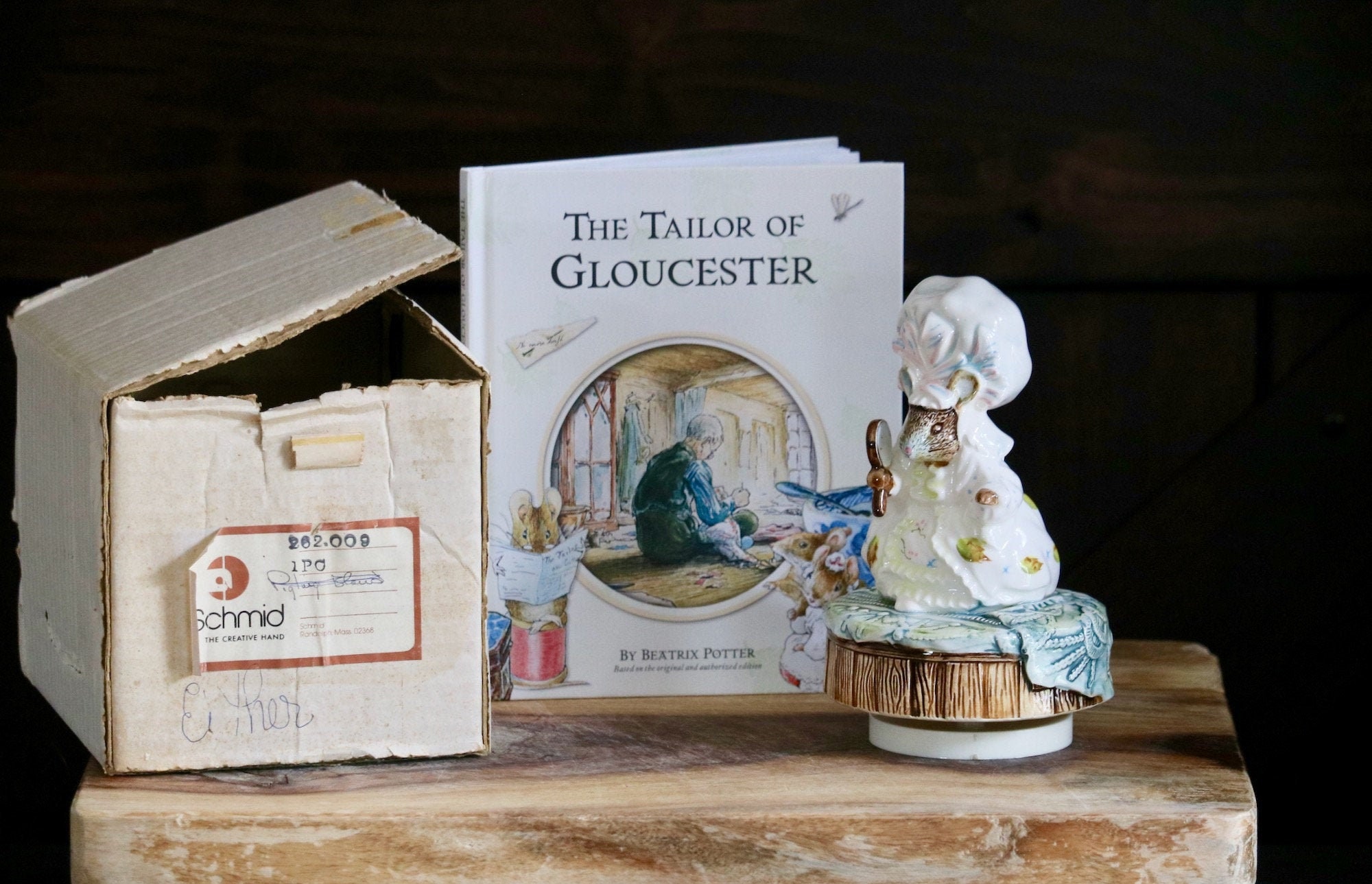 Vintage Lady Mouse Music Box for Vanity Decor She holds a Etsy