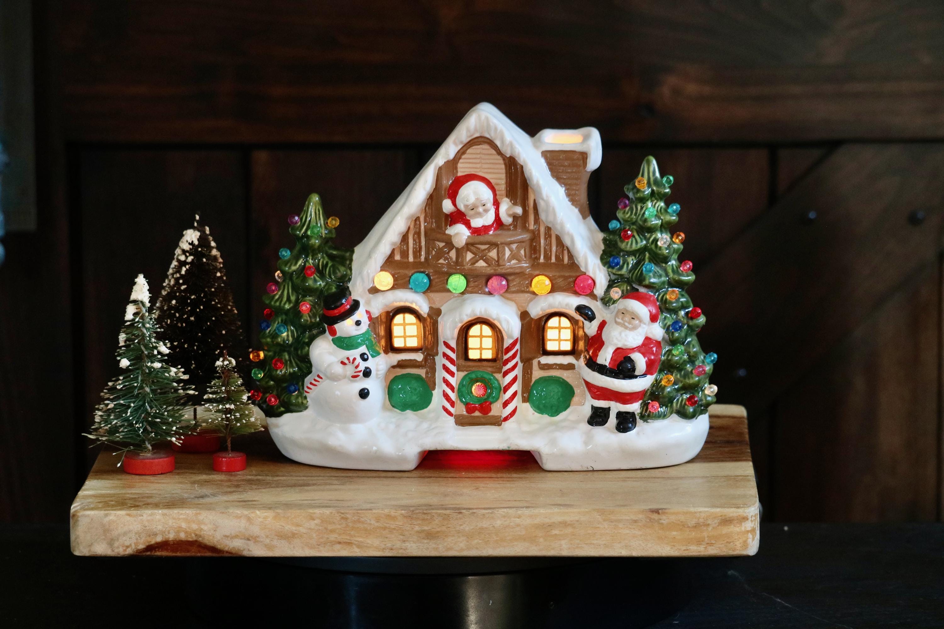 Vintage Ceramic Light up Christmas House - Etsy
