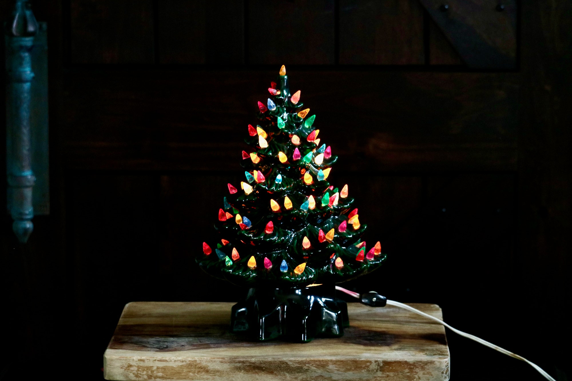 Vintage Light Up Christmas Tree 