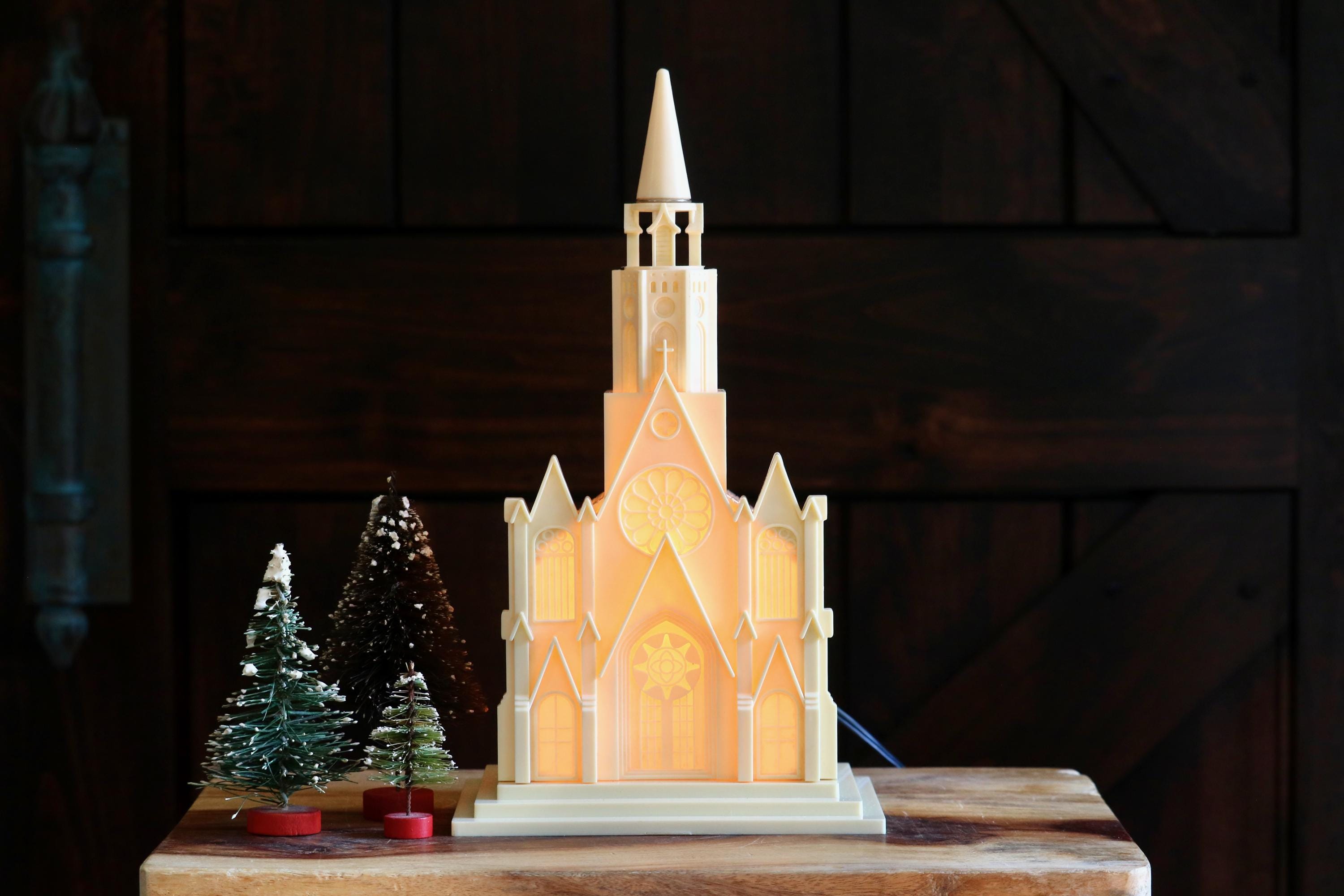 Plastic Light up Church - Etsy