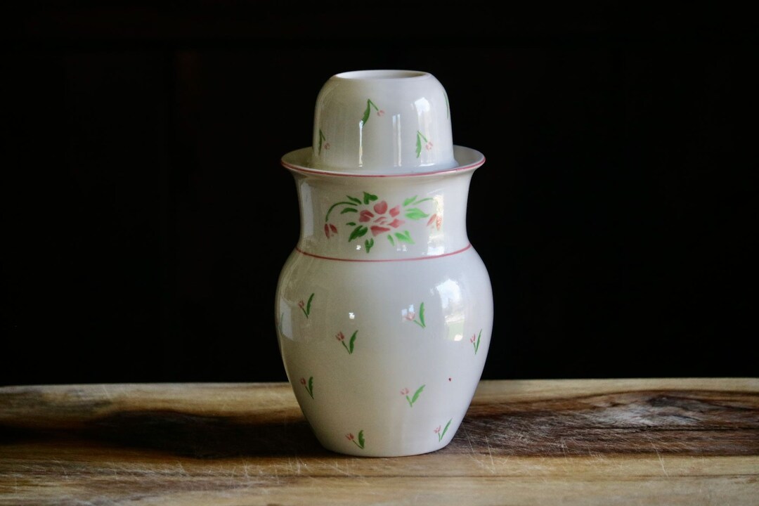 Vintage Tumble Up, Bougie Nightstand Decor, Ceramic Teleflora Pitcher ...