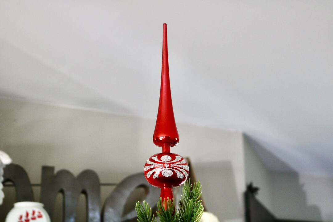 Mercury Glass Tree Topper Vintage Christmas Decor Made in Etsy