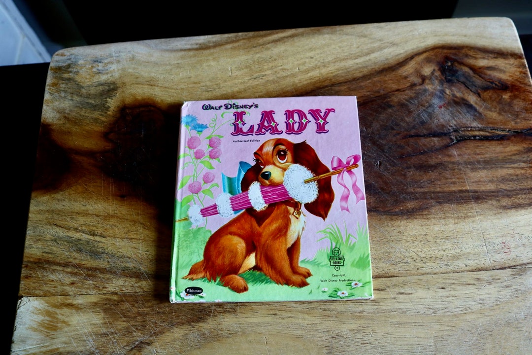 Vintage Walt Disney Lady and the Tramp Book, Retro 1954 Whitman Tell-a
