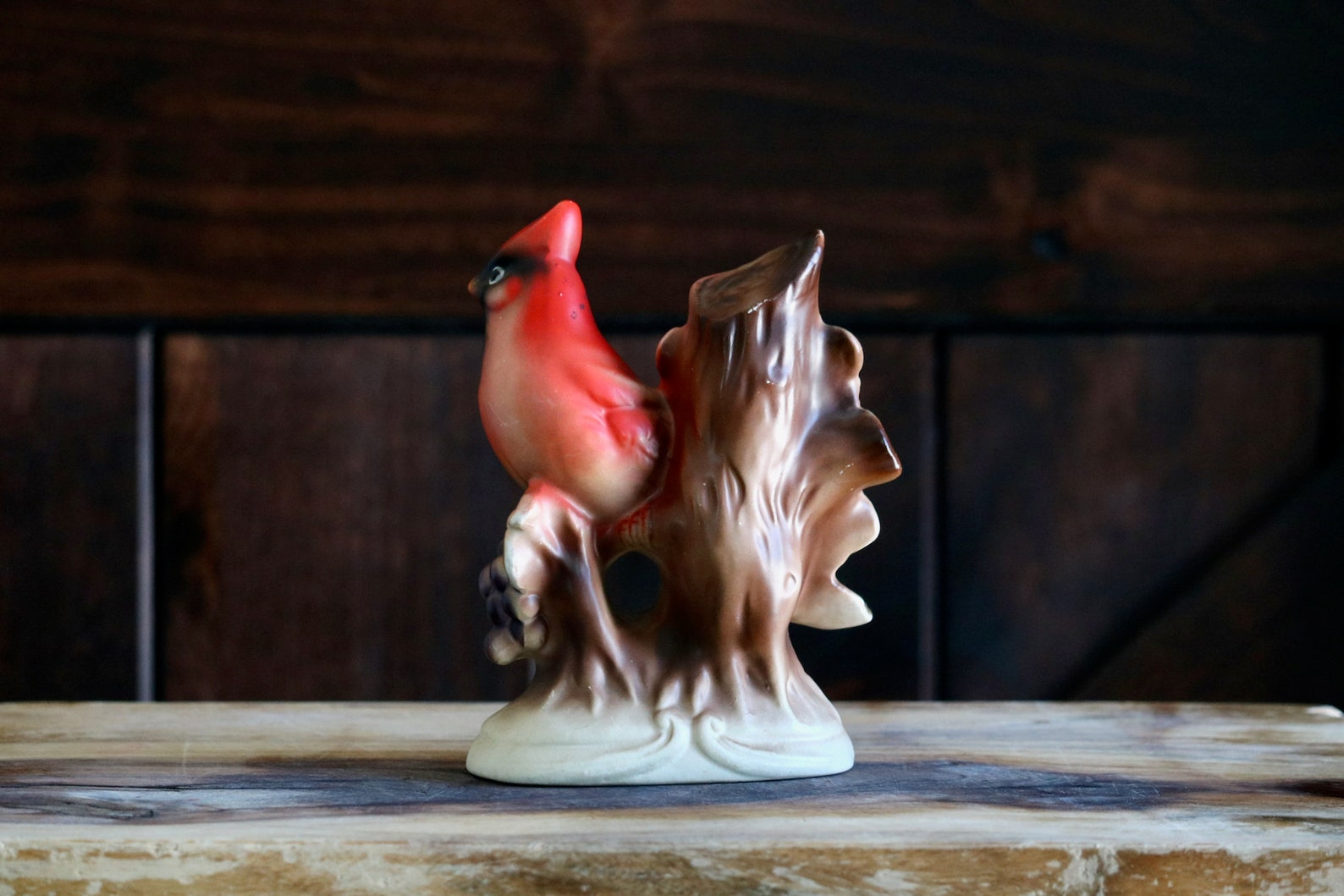 Vintage Cardinal Figurine for Spring Mantel Decor. Beautiful Etsy