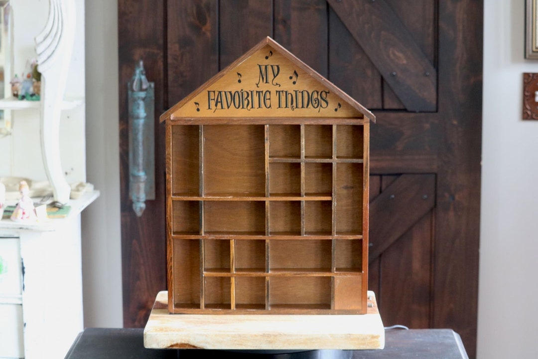 Vintage Musical Knick Knack Shelf, Retro Living Room Decor, My Favorite