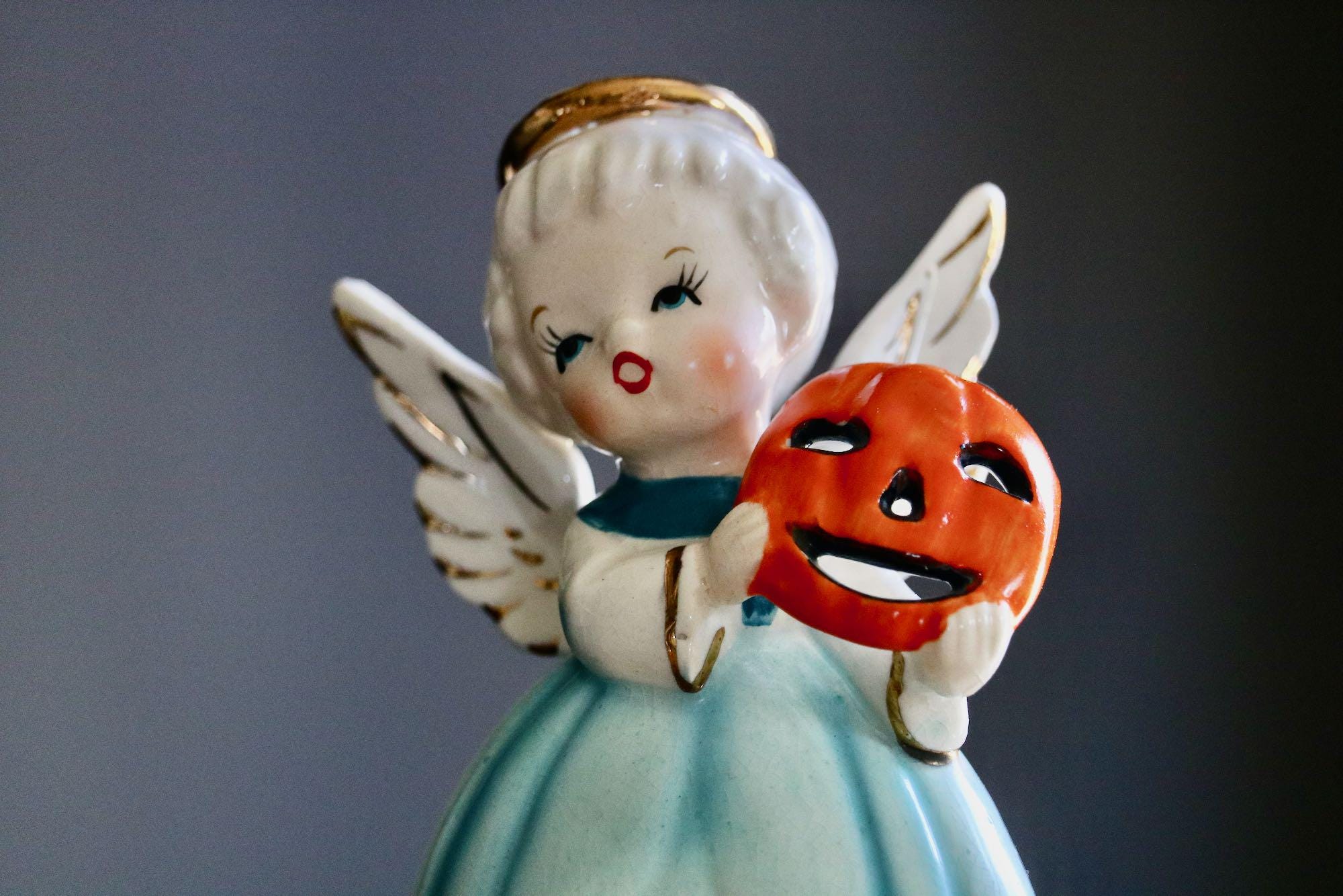 October Angel Vintage Fine A Quality October Angel, Kitschy Halloween Decor, Cute ...