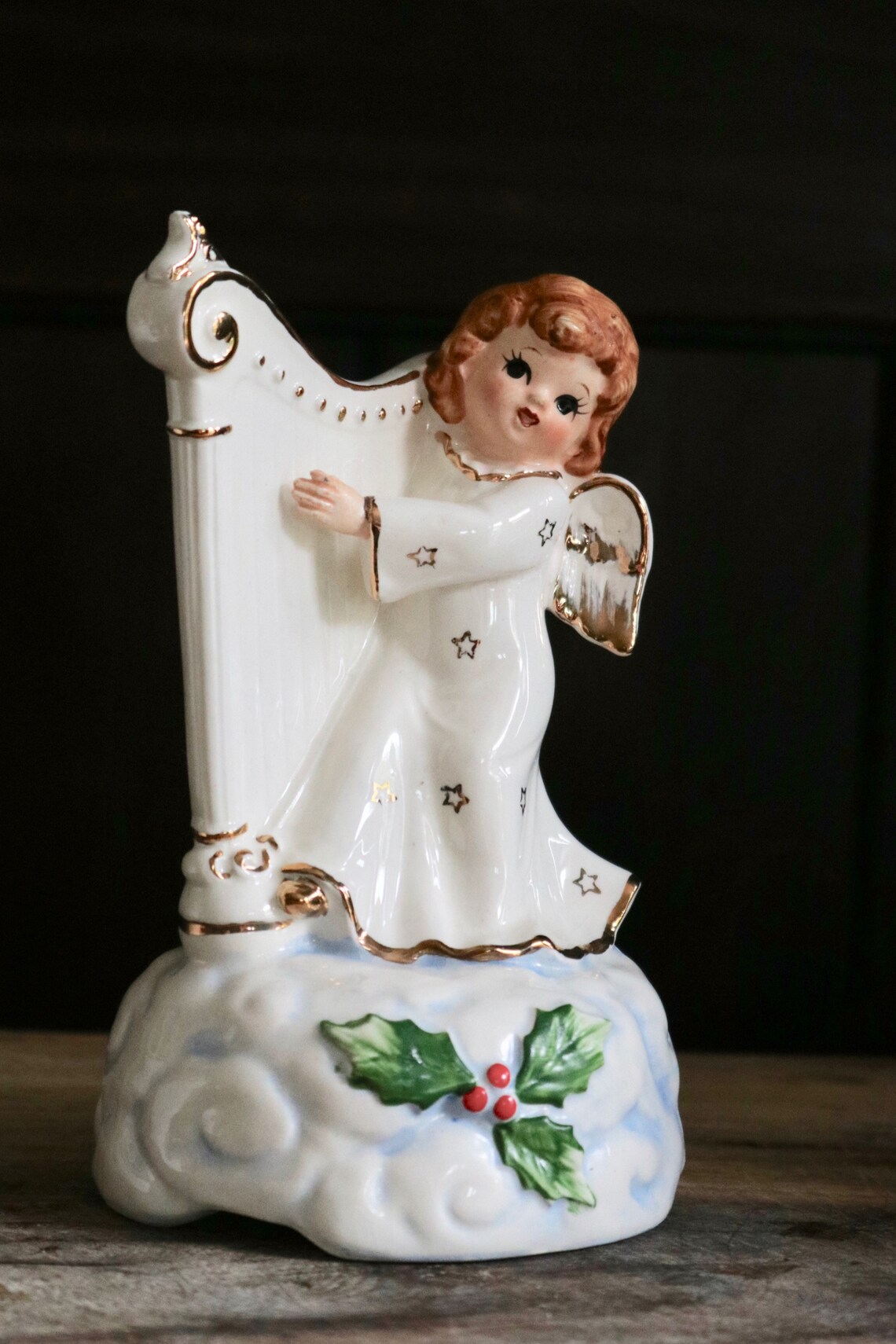 Angel Music Box for Vintage Christmas Decor Musical Angel Etsy