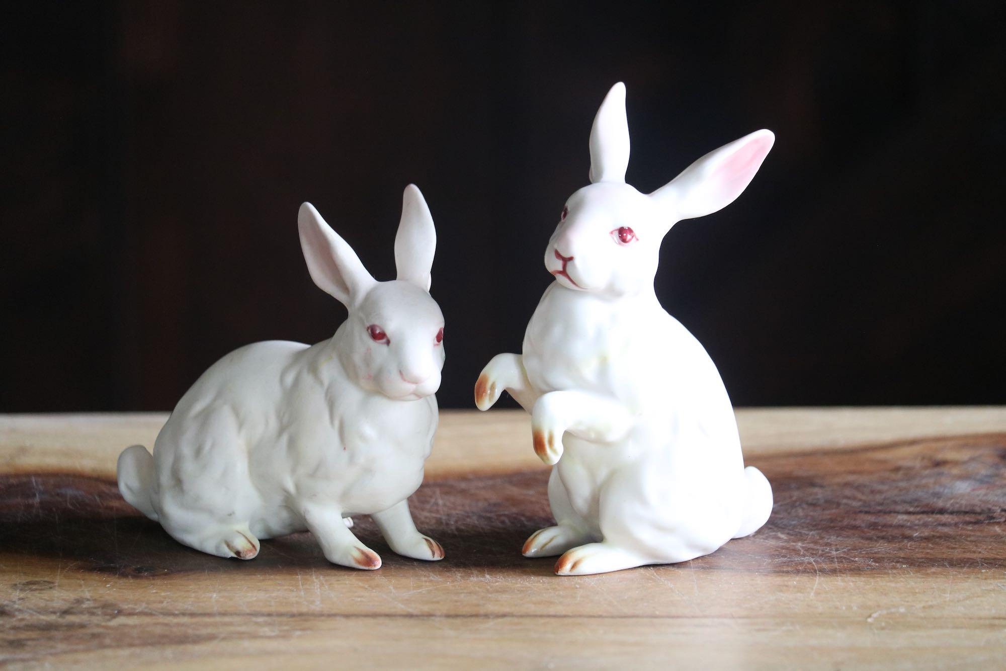 Lefton White Rabbit - Etsy