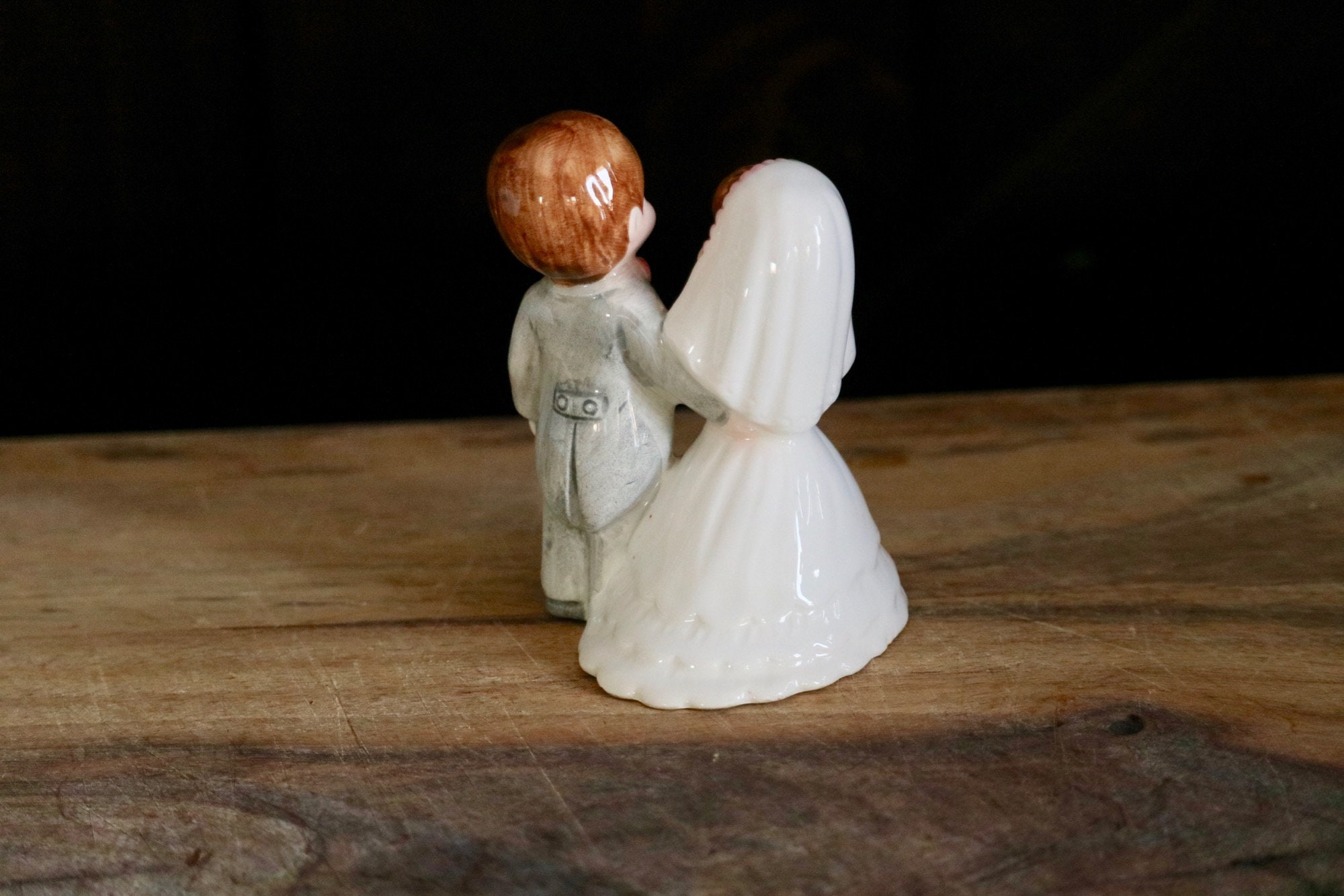 tiny bride and groom figurines