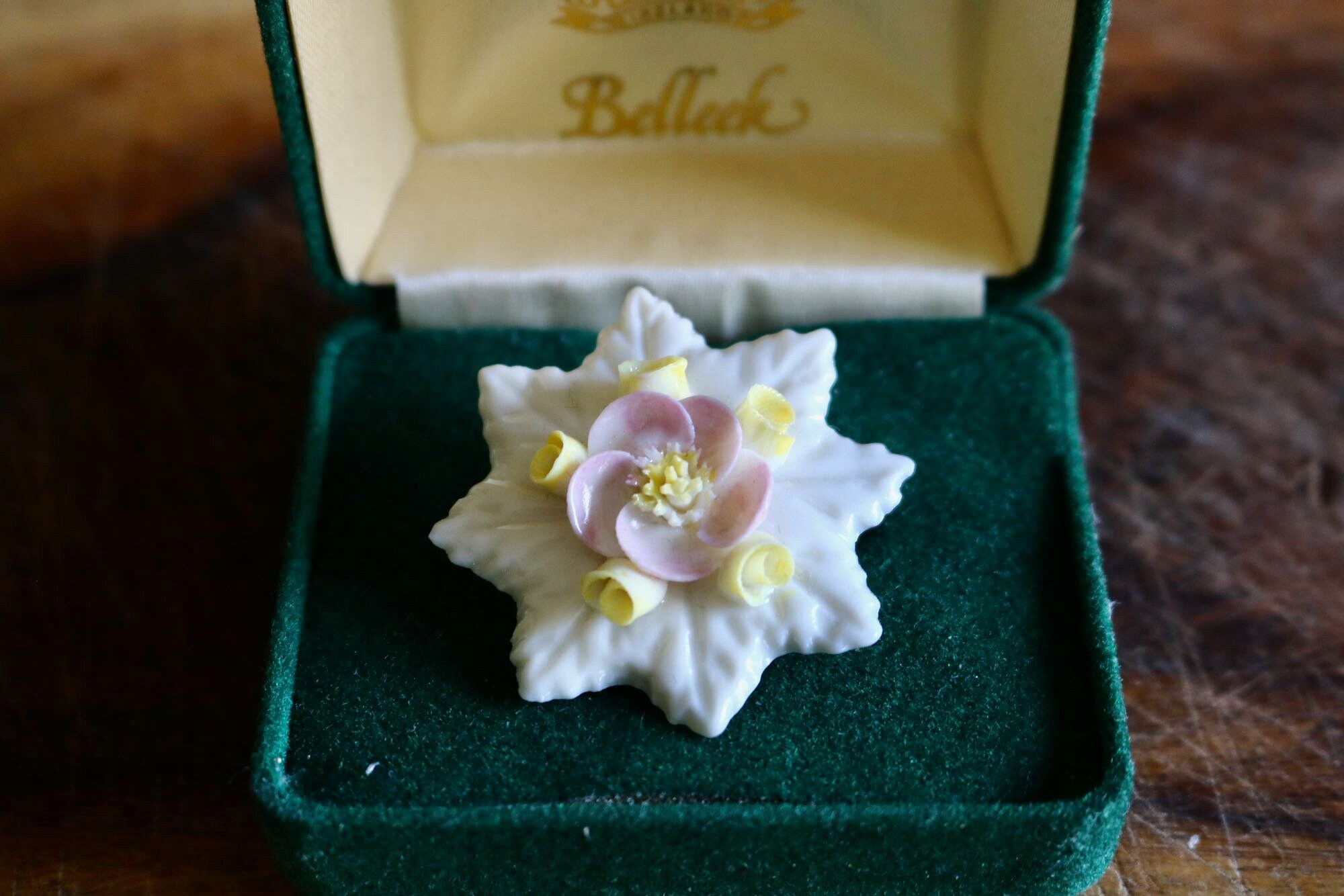 Buy Vintage Belleek Pottery Ireland Floral Earrings 925 Sterling