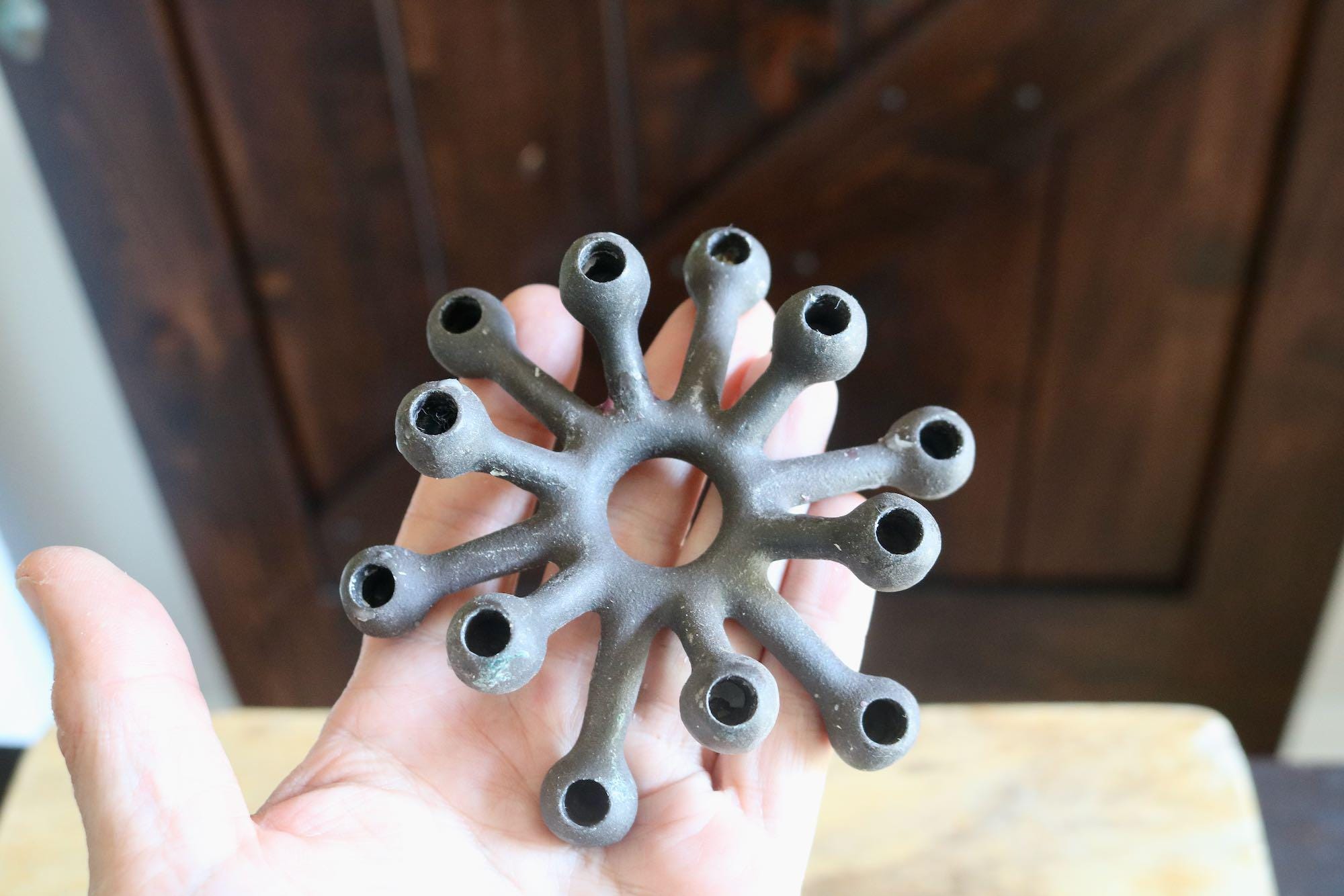 1960s DANSK スパイダー キャンドルホルダー 鋳鉄 ミッド