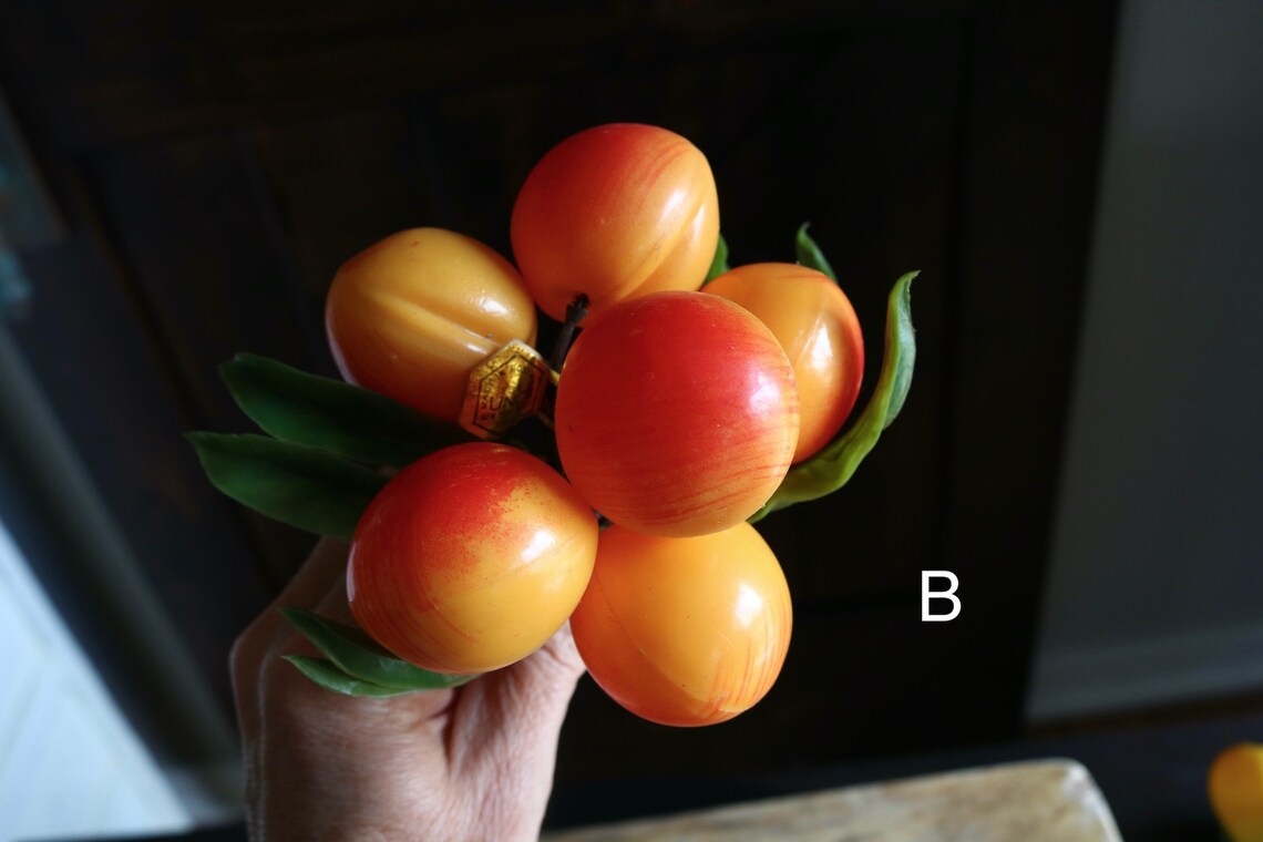 Vintage Plastic Fruit Cluster CHOOSE ONE Lemons W/ Leaves Etsy