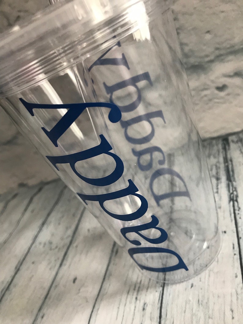 Personalised Name Cup / Tumbler with Lid and Straw Perfect Etsy