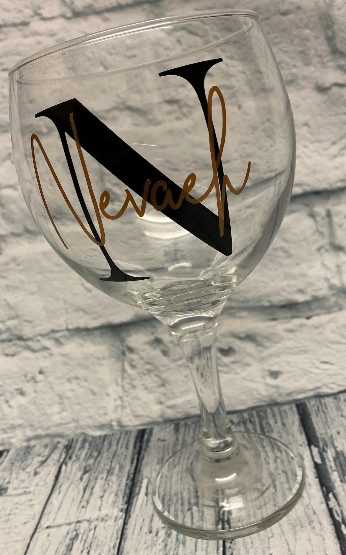 Personalised Name & Initial Gin Glass an all Occasion Gift Etsy