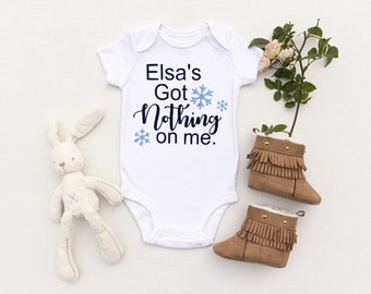 Elsa's Got Nothing On Me onesie, frozen embryo onesie, Frozen Princess onesie, ivf gift, IVF onesie, IVF baby, IVF shirt, miracle onesie