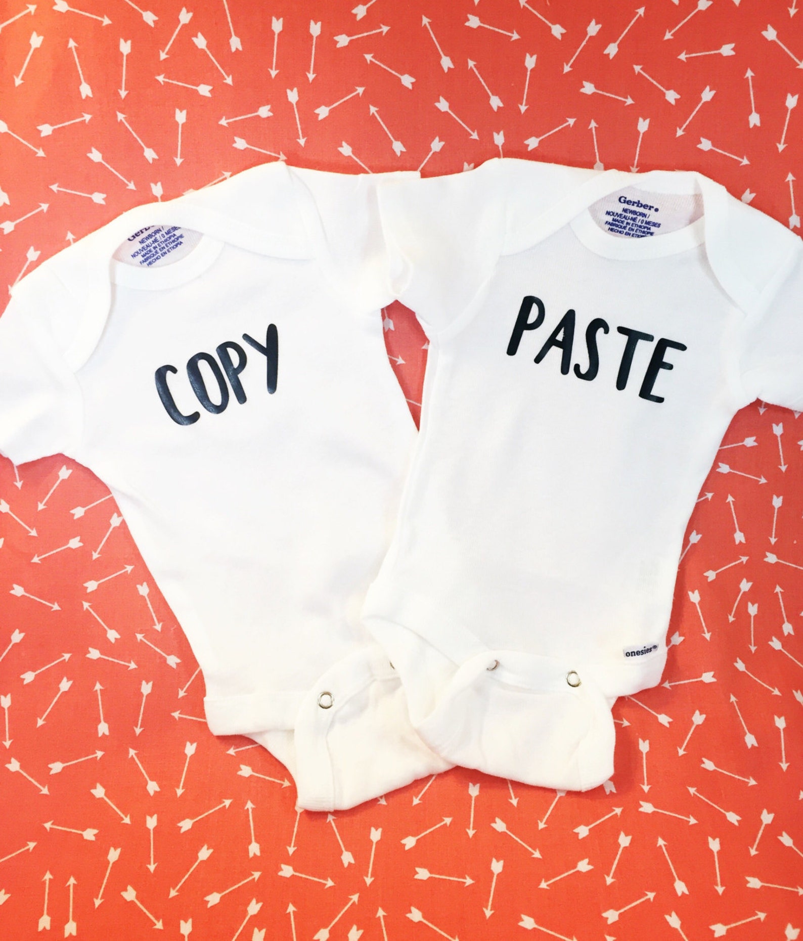 Copy Paste Baby Onesie Twins Onesie Gender Neutral Onesie - Etsy