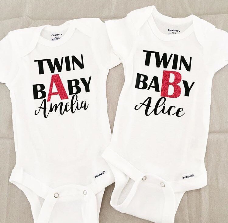 Twin A Twin B Onesie Going Home Onesie Twins IVF Onesie Etsy