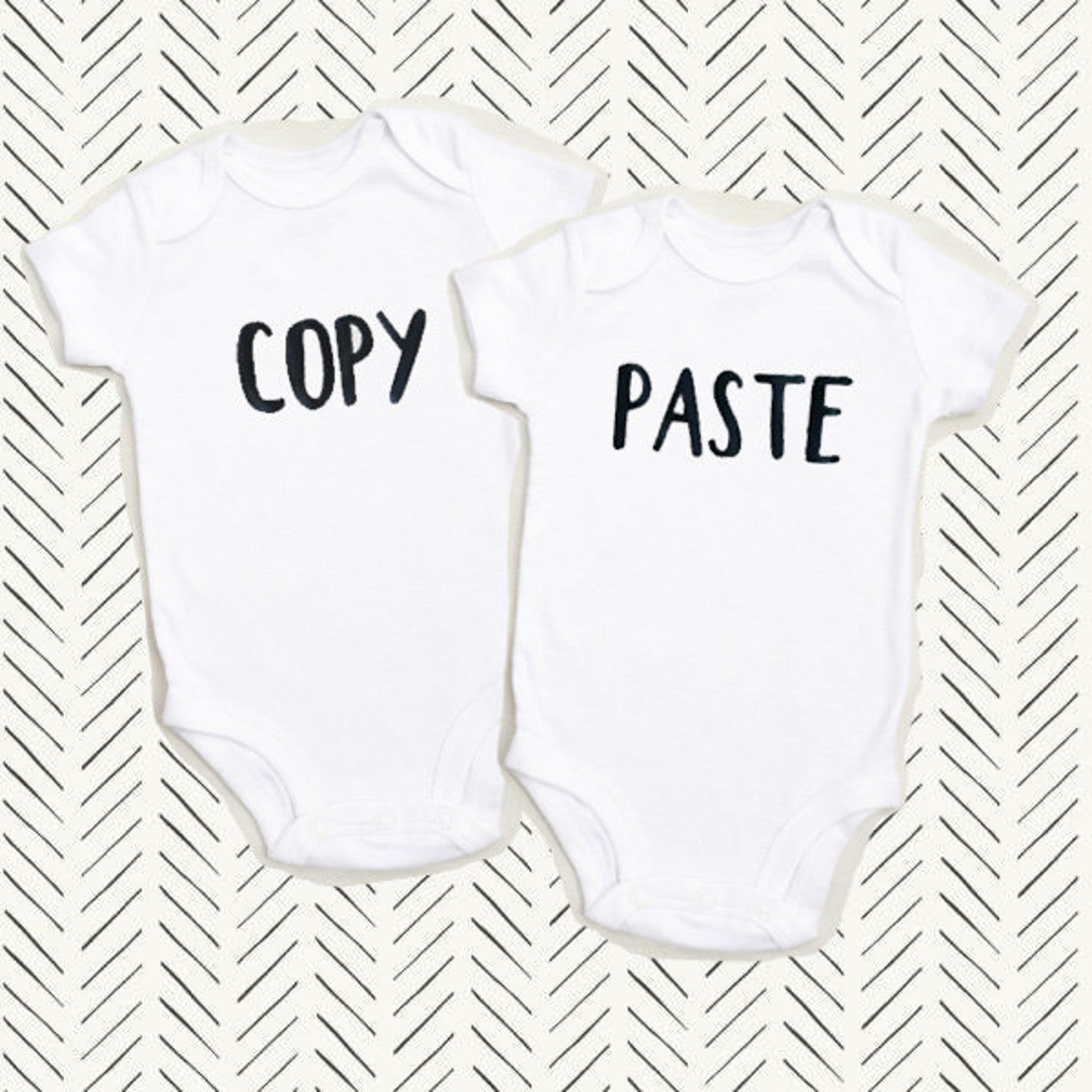 Copy Paste Baby Onesie Twins Onesie Gender Neutral Onesie - Etsy