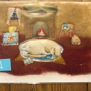Tarjetas de felicitación. Fondo de fieltro con tu propia escena. 5” x 7”. Elige el número de tarjetas que quieras.