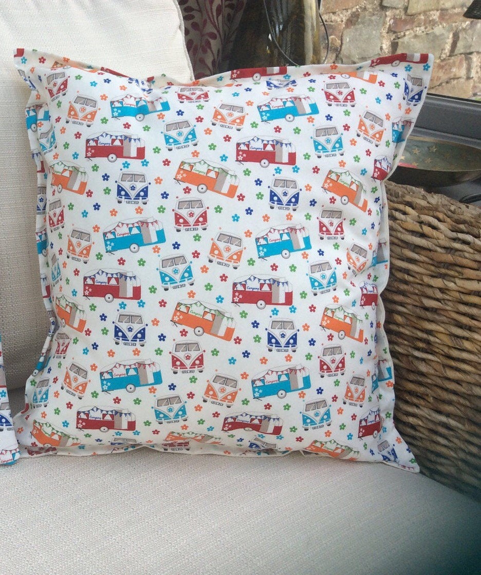 Cushion cover. Camper van fabric. Made to fit 18 Etsy
