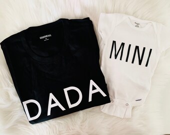 Matching Dada and Mini Shirts, Dad Shirt, Dad and Son Shirts, Best Dad, Matching Dad and Daughter Shirt, Fathers Day Gift