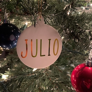 Personalized Ornament Christmas Ornament 2020 Christmas Tree Decoration, Holiday Gift, Family Name Acrylic Ornament image 1