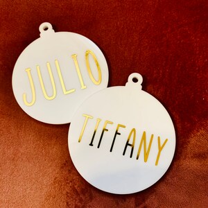 Personalized Ornament Christmas Ornament 2020 Christmas Tree Decoration, Holiday Gift, Family Name Acrylic Ornament image 2