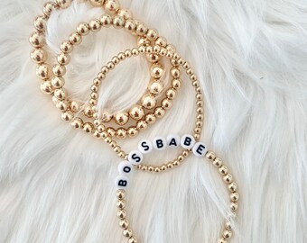 Boss Babe  Beaded Bracelet | Gifts for her | Birthday Gift | Friend Gifts |