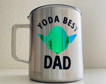 Yoda Best Dad Insulated Tumbler Mug|Father's Day Gift Ideas| Gift Ideas for Father, Husband, Son, Dad | Star Wars Inspired | Dad Coffee Mug