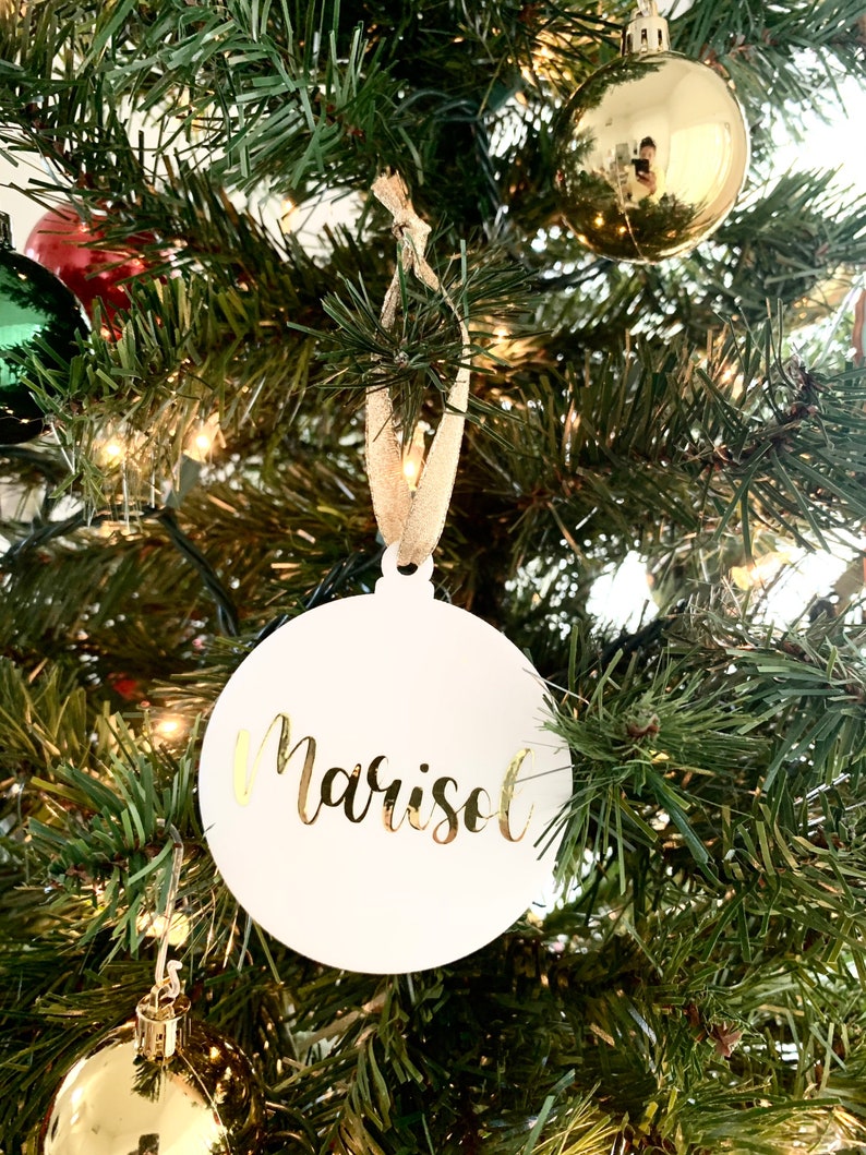 Personalized Ornament Christmas Ornament 2020 Christmas Tree Decoration, Holiday Gift, Family Name Acrylic Ornament image 5