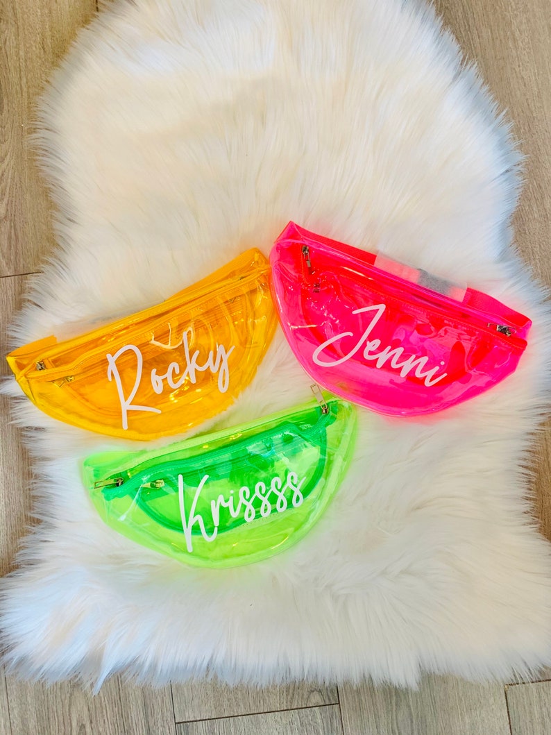 Clear Fanny Packs Bachelorette Party Accessories Personalized Fanny Packs Belt bag image 1