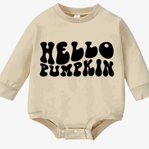 Hello Pumpkin Unisex Personalized Baby Rompers