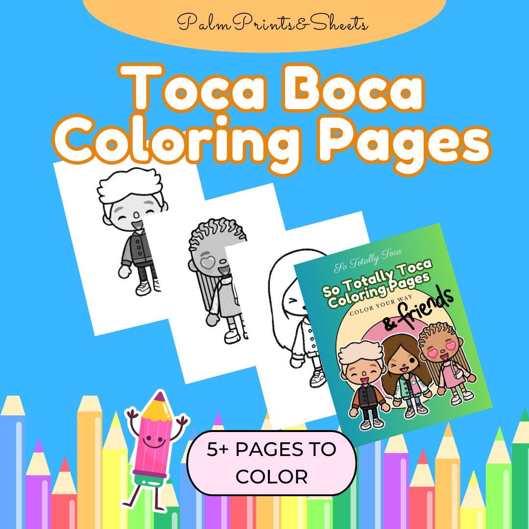 So Totally Toca Boca Coloring Pages /toca Boca Printable Color Pages ...