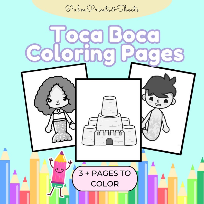 Mermaid Toca Boca Coloring Pages /toca Boca Printable Color Pages ...