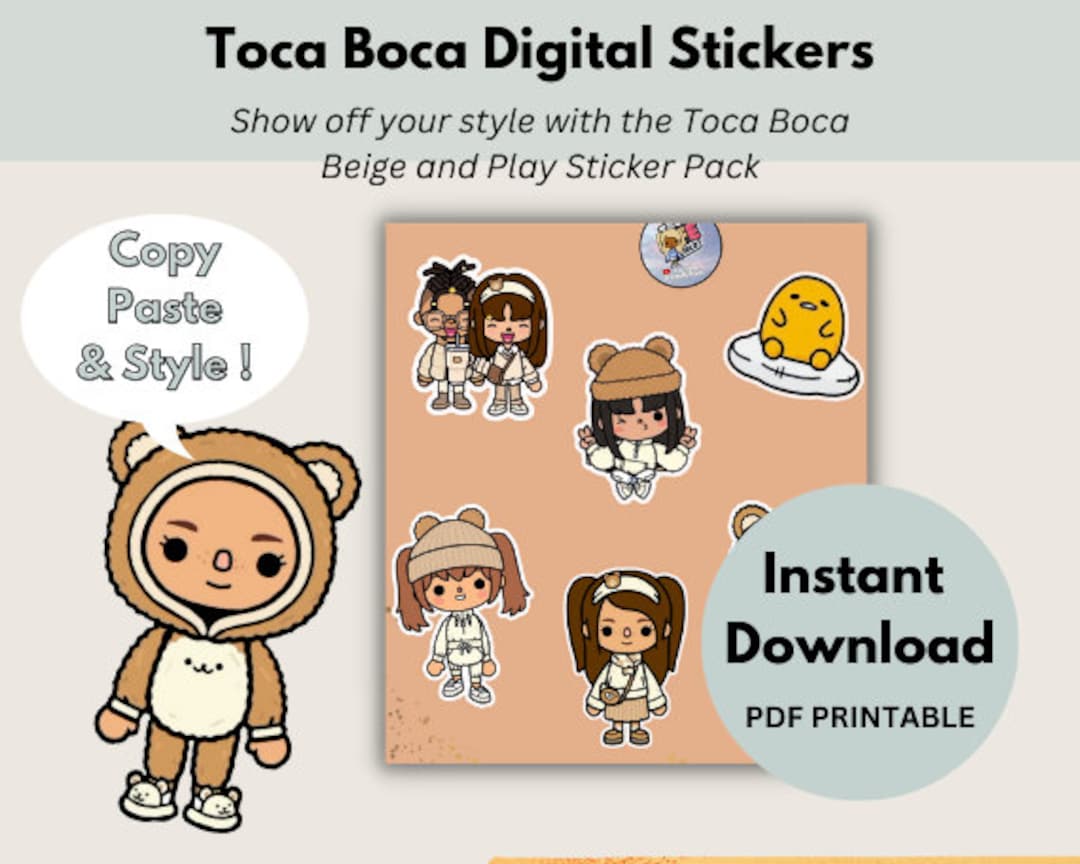 Toca Boca Digital Stickers, Toca Life World, Toca Boca PNG, Toca Boca ...