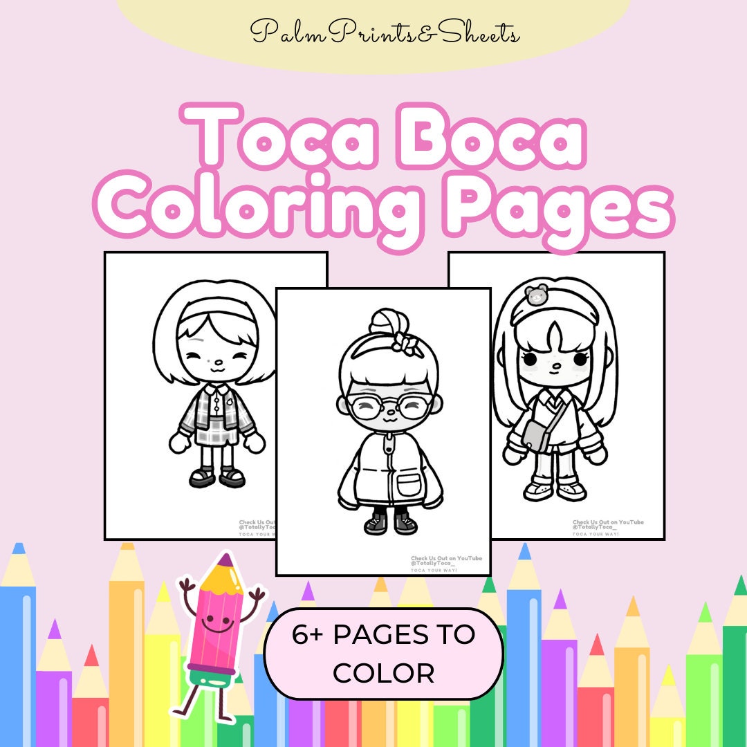 Girl Toca Boca Coloring Pages /toca Boca Printable Color Pages / Toca ...
