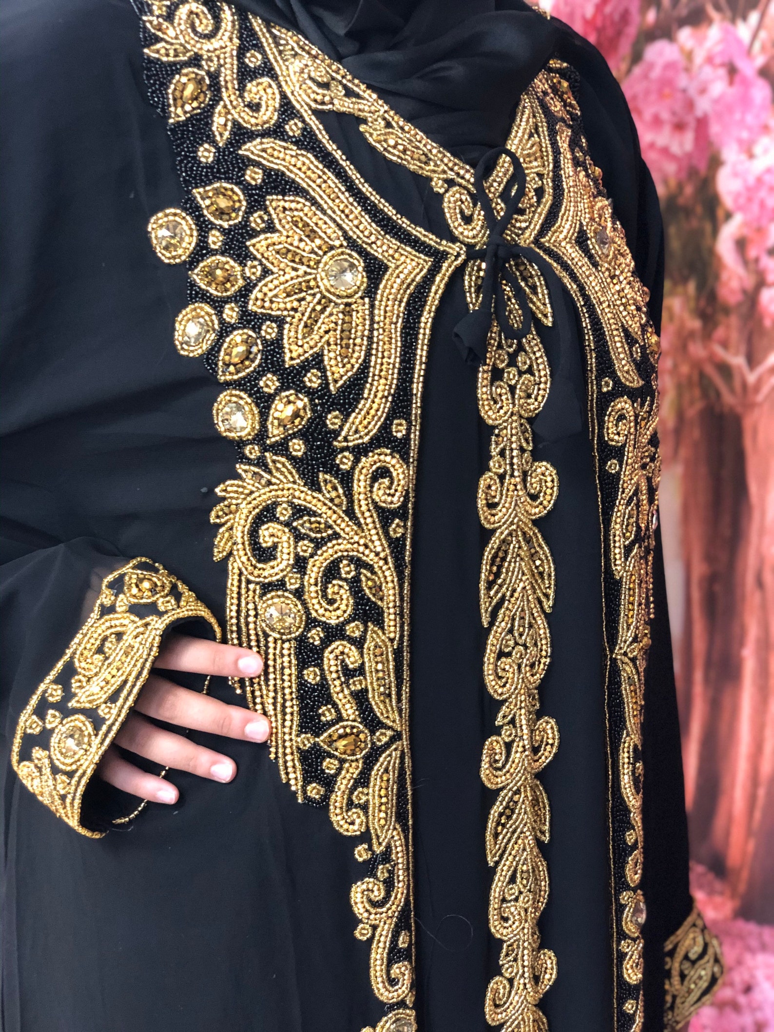 kaftan black and gold