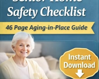 Senior Home Safety Checklist Printable | Fall Prevention Guide for Elderly | Aging in Place Safety Planner | Caregiver Home Safety Audit PDF